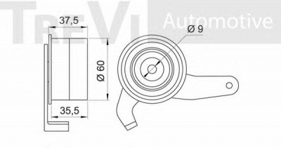 TREVI AUTOMOTIVE td1319 -  Натяжной ролик, ремень ГРМ